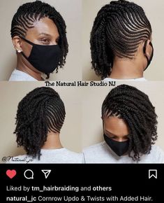 Cornrows And Two Strand Twists, Braided Updo Natural Hair, Natural Hair Flat Twist, Braided Mohawk Hairstyles, Short Hair Twist Styles, Latest Hair Braids, Flat Twists, Flat Twist Hairstyles, Black Hair Updo Hairstyles