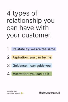 the four types of relationship you can have with your customer