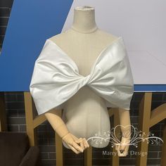 Big Bow Dress Shawl Wraps,Wedding Satin Sleeves/Wrap,Removable Wedding Dress Wrap,Bridal Sleeves,Wedding Dress Bow Sleeve sizes: One size; Circumference:55''(140cm); If you're not sure about the size, you can leave a note of your shoulder width. COLOR: Any color you want. If you have any ideas, you can connect me. Maybe I'll get what you want. IF YOU DONNOT LIKE THIS VEIL, PLEASE CLICK THIS LINK, YOU'LL FIND SOMETHING YOU LIKE https://www.etsy.com/shop/MarryYouDesign?ref=seller-platform-mcnav Wedding Dress Wrap Shawl, Bridal Shawls And Wraps, Silk Bow With Detachable Detail For Formal Occasions, Elegant Silk Wedding Wrap, White Wrap Wedding Robe, White Detachable Bow For Evening, Big Bow Dress, Wrap Wedding Dress, Bridal Alterations