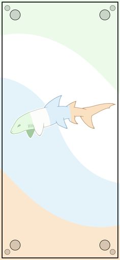 an image of a cartoon shark swimming in the ocean