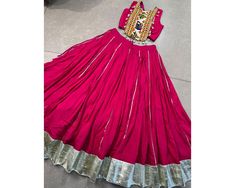 Pink Chaniya Choli For Navratri Pure Rayon Lehenga Traditional Outfit garba Lehenga Full Stitch Indian Lehenga navratri Outfit Wedding dress 🌷Navratri Collection 2024🌷 Festive Fashion at Its Best: Rayon Lehenga and Gamthi Work Blouse for Navratri  Lehenga (Stitched) Lehenga Fabric : Rayon  Lehenga Work : Plain And Lace Border With Gotta Patti Touch Up Lehenga Waist : Support Up To 42  Lehenga Closer : Drawstring With Zip Stitching : Stitched With Canvas And Full Inner Length : 41 Flair : 6 Met Chaniyacholi Design, Pink Chaniya Choli, Garba Lehenga, Kalamkari Lehenga, Chaniya Choli For Navratri, Lehenga Traditional, Choli For Navratri, Lehenga Navratri, Gamthi Work