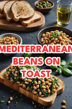 A photo of a  Mediterranean Beans on Toast which is a type of Beans on toast ideas Mediterranean Beans, Beans Toast, Lima Beans, Quick Bite