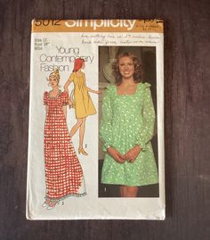 an old sewing pattern for a women's dress