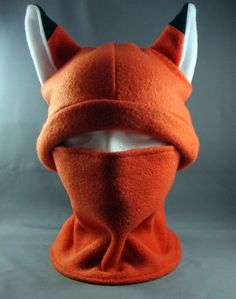 Fox Fleece Hat Ninja Two Piece Hat and by AnimatedApparels on Etsy, $30.00 Fox Ninja, Custom Fitted Hats, Fleece Hat, Unique Hats, Fun Cute, Handmade Hat, Cute Cosplay, Trendy Baby, Winter Fun