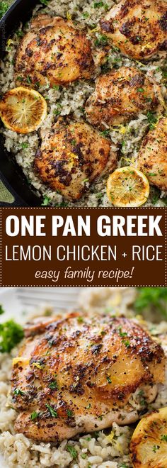 one pan greek lemon chicken and rice