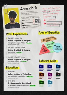 this is an image of a computer graphic designer's cvn resume for students