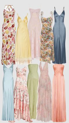 Mixed match bridesmaids dresses #bridesmaidsdresses #weddinginspo #pastel Mix Match Bridesmaids, Guest Attire, Wedding Attire Guest, Mode Inspo