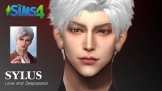 an image of a male character with white hair and red eyes in the game stins 4