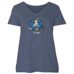 This vintage denim, ladies curvy, v-neck tee, is made of 90% cotton 10% polyester. All my puppy soft apparel is decorated right here in the U.S.A. Machine wash and dry. Orders close 08/11 and ship 3-5 business days after order placed. Curvy Shorts, My Puppy, Soft Clothes, Cat Lady, V Neck Tee, Vintage Denim, V Neck