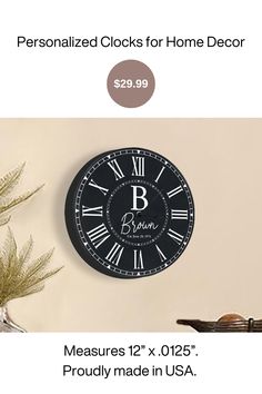 $29.99 - Personalized Clocks For Home Decor on a Budget. Home Design, Wall Decor. Perfect wooden gift for housewarming, baby shower, marriage, wedding anniversary, new home, living room, bedroom, garage, office, drawing room and more. Measures 12" x 0.125" and is proudly made in USA. More designs available.
#Clock #WallDecor #Watch #HomeDesign #HomeAccessories #HomeInterior #Interior #BudgetDecor #BudgetHome #LivingRoom #Bedroom #garage #OfficeDecor #Fall #FallDecor #Gifts Budget Home Design, Family Clock, Office Drawing, Anniversary Gift For Couples, Personalized Wall Clock, Personalized Clocks, Garage Office, Home Decor On A Budget, Decor On A Budget