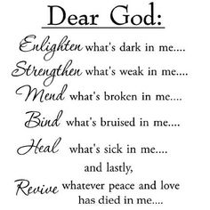 the poem dear god written in black ink