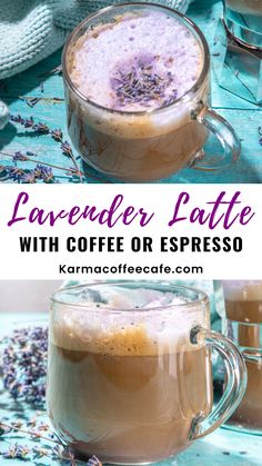 lavender latte with coffee or espresso