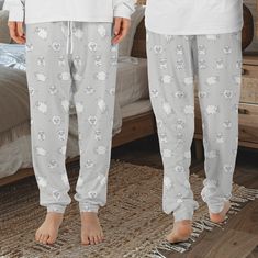 Our Adult Pajama Pants are designed for ultimate comfort and style.  Made from a premium 4-way stretch fabric blend of 95% polyester and 5% spandex, these pants offer flexibility and ease of movement, making them perfect for lounging or sleeping.  The elastic waistband and cuffs ensure a snug fit without compromising on comfort.  With a relaxed, unisex style, these pajama pants are a cozy essential for anyone looking to unwind in style. White Stretch Pants For Sleep, Casual Gray Sleep Bottoms, Gray Casual Sleep Bottoms, Adult Pajamas, Pajama Robe, 4 Way Stretch Fabric, Unisex Style, Unisex Fashion, Snug Fit