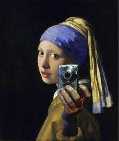 Girl With Pearl Earring, Art Selfie, Facebook Profile Picture, Art Parody, Johannes Vermeer, Foto Tips, Classic Paintings, Pics Art, Caricatures