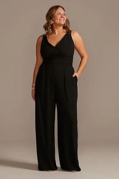 23 Bridesmaid Jumpsuits for the Trendiest Wedding Party Vibes Plus Size Jumpsuit Wedding, Bridesmaid Jumpsuit, Jumpsuit Wedding