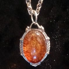 All Measurements Are In The Photos. A Large Amber Stone Including Marks. In Excellent Condition For Age. Talisman Jewelry, Amber Pendant, Amber Stone, Amber Jewelry, Silver 925, Womens Jewelry Necklace, Amber, Vintage Jewelry, Jewelry Necklaces