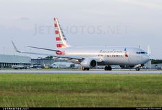 an american airlines plane is on the runway