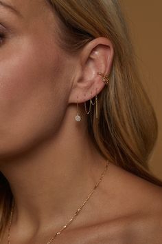 3rd Piercing, Piercing Chain, Single Piercing, Threader Earrings Gold, Delicate Chain, Threader Earrings, Earrings Gold, Ear Cuff, Diamond Earrings