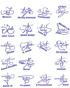 an image of autographs written by the famous people in india and pakistan, all signed on one sheet of paper