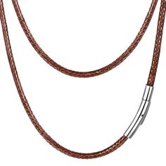 PRICES MAY VARY. ♦ Material ♦ : Wax Cord,Super Fine Nylon Cord that is Braided Together,Waterproof; ♦ Metal Clasp♦ : Solid 316L Stainless Steel,Robust and Never Fade. High Quality and Environmentally Friendly, nickel-free, lead-free, Hypoallergenic, Non-irritating to Skins. ♦ Size ♦: Thickness of necklace: 0.12inch(3mm),Length: 18inch(46cm), ♦♦ Notice ♦: For 2mm Cord, the Clasp width: 4.2mm, for 3mm Cord, the Clasp width：5.2mm. ♦ DIY Cord ♦: Love the minimalist look? Love a pendant but not the c Diy Bohemian, Braided Leather Necklace, Diy Chain, Necklace Cord, Rope Cord, Necklace Love, Leather Corded Necklace, Rope Necklace, Leather Diy