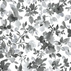 a black and white photo of flowers on a white background with watercolng effect