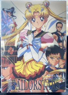 sailor stars dvd with anime characters in the background