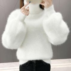 #ad Great shopping ideas for Women's Angora Faux Cashmere Warm Knit Sweater Fluffy Fuzzy Plush Jumpers, Fashion Women's Sweaters Fuzzy Sweater Outfit, Lazy Sweater, Warm Knit Sweater, Oversized Cropped Sweater, Fluffy Fabric, Fur Sweater, Angora Sweater, Proper Posture, Fluffy Sweater