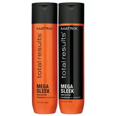 Mega Sleek Shampoo and Conditioner with smoothing shea butter helps control rebellious, unruly hair and manages frizz against humidity for smoothness. Hair is smooth, shiny and defrizzed. Size: 10.1 oz each. Matrix Shampoo, Diy Shampoo Recipe, Shea Butter Shampoo, Butter Brands, Matrix Total Results, Matrix Hair, Silver Shampoo, Diy Shampoo, Baking Soda Shampoo