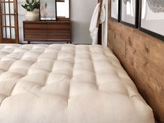 the mattress is made and ready for someone to use it in their home or office