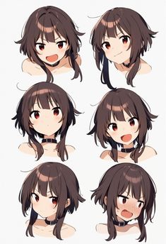 #konosuba Tsundere Expressions, Konosuba Megumin, Anime Mouth Drawing, Megumin Konosuba, Zelda Drawing, Male Body Drawing, Facial Expressions Drawing, Anime Face Drawing, Pelo Anime