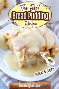 bread pudding with vanilla sauce Bread Pudding Recipe With Vanilla Sauce, Pudding Sauce, Bread Pudding Recipes, Bread Pudding Sauce, Best Bread Pudding, Pudding Bread, Bread Pudding Easy