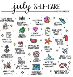 July Self Care, Burnout Quotes, Teacher Burnout, Happy July, Care Quotes, Bullet Journal Ideas Pages, Social Emotional Learning