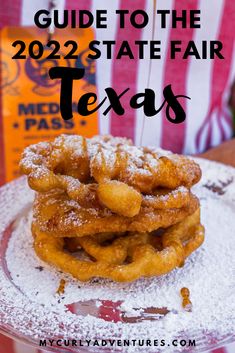 the ultimate guide to the 2012 state fair in texas with text overlaying it