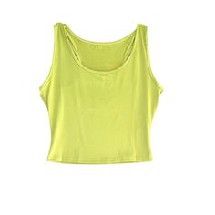 Lime Light Green Sleeveless Crop Top Summer Sleeveless Stretch Crop Top, Summer Stretch Sleeveless Crop Top, Summer Green Tank Top, Summer Seamless Sleeveless Crop Top, Green Sleeveless Crop Top For Spring, Sleeveless Green Crop Top For Spring, Green Stretch Sleeveless Tank Top, Green Cropped Tank Top For Summer, Seamless Summer Vest