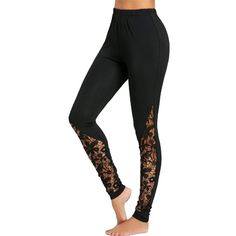 Pant Style: Pencil PantsMaterial: COTTONMaterial: SpandexMaterial: AcrylicFit Type: skinnyLength: Full LengthDecoration: LaceWaist Type: MIDModel Number: WL3304Pattern Type: SolidStyle: CasualFront Style: FlatAge: Ages 18-35 Years OldFabric Type: KnittedClosure Type: Elastic Waist Lace Leggings, Lace Pants, Blazer Jeans, Crochet Lace Trim, Style Japonais, Dress Stores Online, Lace Insert, Pencil Pants, Cheap Fashion