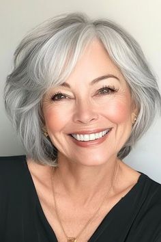 67 Stunning Short Haircuts For Older Women - The Hairstyle Edit Short Hairstyles For Older Women, Haircuts Women, Trendy Bob, Chin Length Haircuts, Trendy Bob Hairstyles, Layered Haircuts With Bangs, Hairstyles For Older Women, Medium Haircuts, Textured Curly Hair