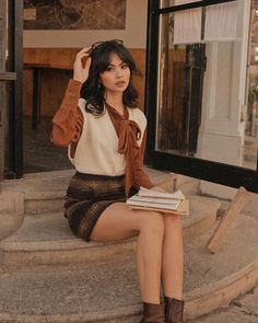 Lai Tiffany, Summer Dark Academia Outfit, Academia Summer Outfit, Academia Aesthetic Fashion, Dark Academia Aesthetic Outfit, Not Giving Up