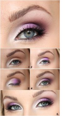 Top 10 Makeup looks for Blue Eyes. – My Brush Set Purple Eyeshadow On Blue Eyes, Purple Eyeshadow Looks For Blue Eyes, Purple Eyeshadow For Blue Eyes, Makeup To Make Blue Eyes Pop, Purple Wedding Makeup, Spring Eye Makeup, Wedding Makeup For Blue Eyes