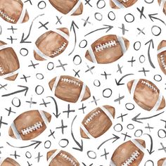 Tonal Brown Grey and White Football Fabric, Sports By Brittney Laidlaw Fabric, Raspberry Creek Fabrics Football Pattern Wallpaper, Fall Football Aesthetic Wallpaper, Football Asethic Wallpaper, Cute Football Background, Football Wallpaper Iphone Backgrounds, Football Seamless Pattern, Cute Football Wallpaper, Football Phone Wallpaper, Football Pattern Design