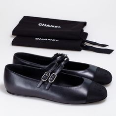 CHANEL Women Mary Jane Flats G45697 Cruise Black Leather CC Logo Shoes Sz EU 38 CHANEL Women Mary Jane Flats G45697 Cruise Black Leather CC Logo Shoes Sz EU 38 Guaranteed 100% Authentic Feel free to contact us if you have any questions Please check our new arrivals, or check our luxury pre-loved   Description   Size: US 8 UK 5 EUR 38 Material: Leather Insole length: approx. 24.5 cm   Delivery terms   The items are carried out by top and verified delivery companies - DHL, FedEx, UPS. All items are attentively checked before each dispatch. In some cases we are making the pictures before dispatch. We are always ready to ship the item immediately after receiving payment, in rare cases it may take up to 2 business days. Please consider the average delivery time depending the zone in the table b Chanel Mary Jane Shoes, Chanel Flat Shoes, Luxury Calf Leather Flats With Round Toe, Designer Leather Flats With Leather Sole, Designer Calf Leather Flats For Galas, Designer Leather Flats With Round Toe, Designer Flats With Leather Sole And Round Toe, Luxury Black Flats For Galas, Luxury Calf Leather Flats With Closed Toe