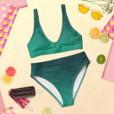 🌊🌴 Get ready to make a splash with our eco-friendly sport bikini! Designed with both style and sustainability in mind, this high-waisted bikini is crafted from ♻️ recycled polyester, making it a perfect choice for eco-conscious fashionistas who want to make a statement. 🌸🌿We believe in the power of recycling, which is why we carefully select and transform discarded plastic bottles into a luxurious and durable textile for this bikini. ♻️🌍 By choosing this sport bikini, you not only get a tre