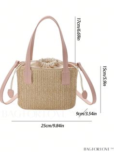 BagForLove - Stylish Drawstring Straw Bag (Medium Size) Product Description Color Pink Bag Size Medium Pattern Type Tropical Material Straw Size Chart INCH CM Bag Length Bag Width Bag Height Handle Height Strap Length 9.8 inch 3.5 inch 5.9 inch 6.7 inch 47.2 inch Bag Length Bag Width Bag Height Handle Height Strap Length 25 cm 9 cm 15 cm 17 cm 120 cm Details Pictures Similar Products h2 { text-align: center; } /* æ¢è¡ */ li{ white-space: normal; word-break: break-all; word-wrap: break-word; } .red-box { width: 100%; display: flex; flex-direction: row; flex-wrap: wrap; justify-content: center; } .red-box > div { width: 190px; height: 250px; margin: 10px; } .red-box > div > a > img { width: 190px; height: 250px; } .size-box { width: 100%; margin: auto; white-space: nowrap; } .table { borde Casual Large Capacity Drawstring Shoulder Bag, Casual Large Capacity Shoulder Drawstring Bag, Trendy Drawstring Bags For Everyday Use, Everyday Drawstring Shoulder Bag, Trendy Everyday Bags With Drawstring, Trendy Daily Use Drawstring Bag, Casual Pouch Straw Bag With Adjustable Strap, Casual Straw Pouch Bag With Adjustable Strap, Casual Shoulder Drawstring Bag