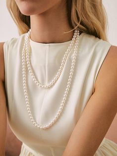 Double Layered Pearl Necklace Classic Long Necklace For Formal Occasions, Pearl Necklace Men, Layered Pearl Necklace, Ethnic Necklaces, Formal Shoes For Men, Girls Necklaces, Back To School Outfits, Swimwear Outfit, Men Necklace