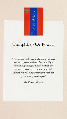 a piece of paper with an image of the four laws of power written on it