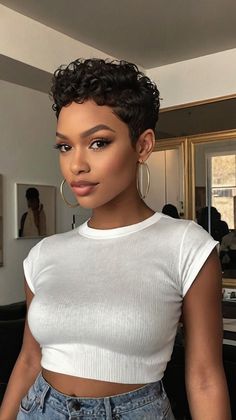 Sleek short haircuts for black women: Hair Ideas for Short Faux Locs Bob 💄 Bad Hair Day Short Hair, Black Women Hair Ideas, Short Faux Locs, Locs Bob, Faux Locs Bob, Tapered Natural Hair Cut, Short Haircuts For Black Women, Black Women Hair, Haircuts For Black Women