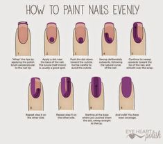 How To Paint Nails, Nail Painting Tips, Pedicure Tips, Paint Nails, Nail Techniques, Gel Nail Tips, Manicure At Home, Manicure Y Pedicure