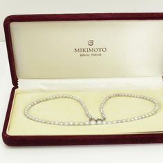 Mikimoto Sterling silver Pearl Necklace with Box Pearl   The necklace is 16.5'' in Length   I just had it Restrung and Knotted  Pearls are colored  3.6mm to 7mm  Comes with Box  Item Number 6006 Mikimoto Earrings, Colored Pearls, Mikimoto Pearls, Silver Pearl Necklace, Pearl Color, Necklace Sterling Silver, Silver Pearls, Item Number, Tiffany & Co.