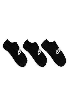 Low-cut styling highlights these socks made with light cushioning for all-day comfort. Pack of three pairs Polyester/spandex Machine wash, tumble dry Imported Comfortable Nike Sports Socks, Nike Sporty Socks For Sports, Sporty Nike Socks For Sports, Casual Moisture-wicking Socks For Workout, Casual Moisture-wicking Running Socks, Casual Sweat-resistant Running Socks, Casual Moisture-wicking Workout Socks, Nike Sports Socks, Nike Sporty Breathable Socks