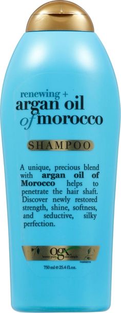 Repair & strengthen dry, damaged hair with OGX Renewing + Argan Oil of Morocco Shampoo. Argan Oil of Morocco shampoo from the #1 Hair Repair Brand*. Our new & improved formula protects hair from excessive loss of lipids & proteins which creates frizz & breakage. Now with LipiPro Shield (TM) Technology, the shampoo provides 2x more protein & lipid protection** for healthy hair. This shampoo with a citrus-fresh, floral-green, & woody scent repairs dry, damaged strands with a powerful blend that he Ogx Conditioner, Argan Oil Of Morocco Shampoo, Argan Oil Of Morocco, Woody Scent, Argan Oil Hair, Hair Massage, More Protein, For Healthy Hair, Dry Damaged Hair