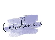 the word carolinex written in cursive writing